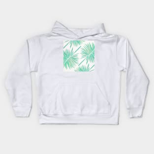 fan palm seafoam Kids Hoodie